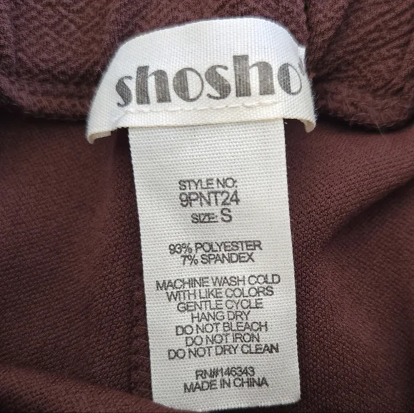 Shosho Women's Brown Dress Pants Size Small - Picture 2 of 8